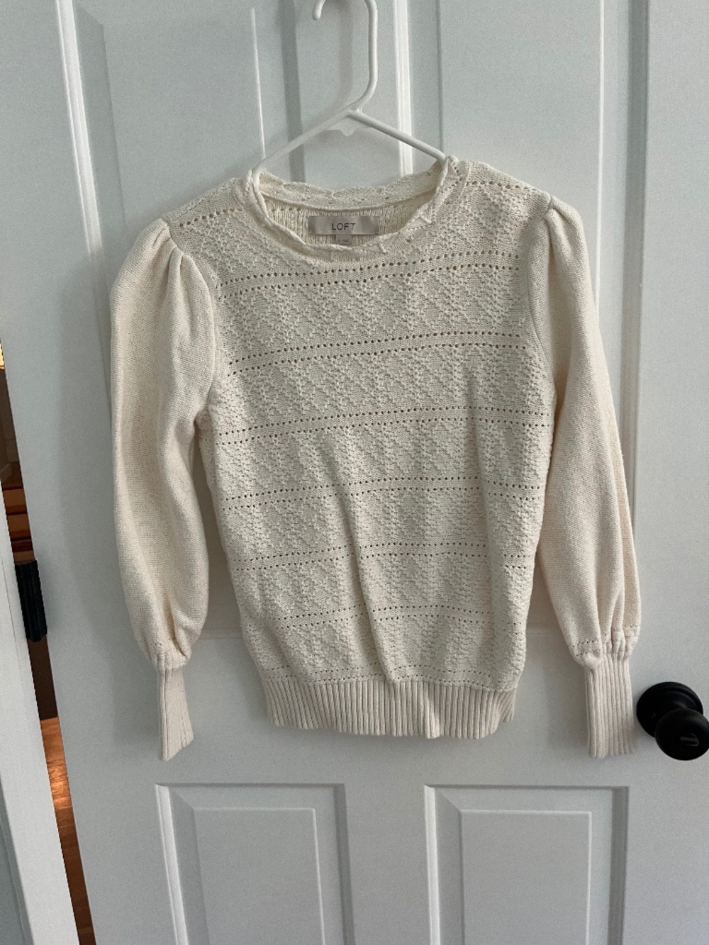 Textured cream sweater